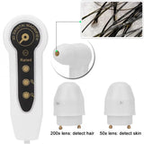5 Inch Skin Analyzer Skin Hair Scalp Detector Dermoscopy Tester Analyser for Diagnosis Skin Care Tools with 2 Lens Rechargeable