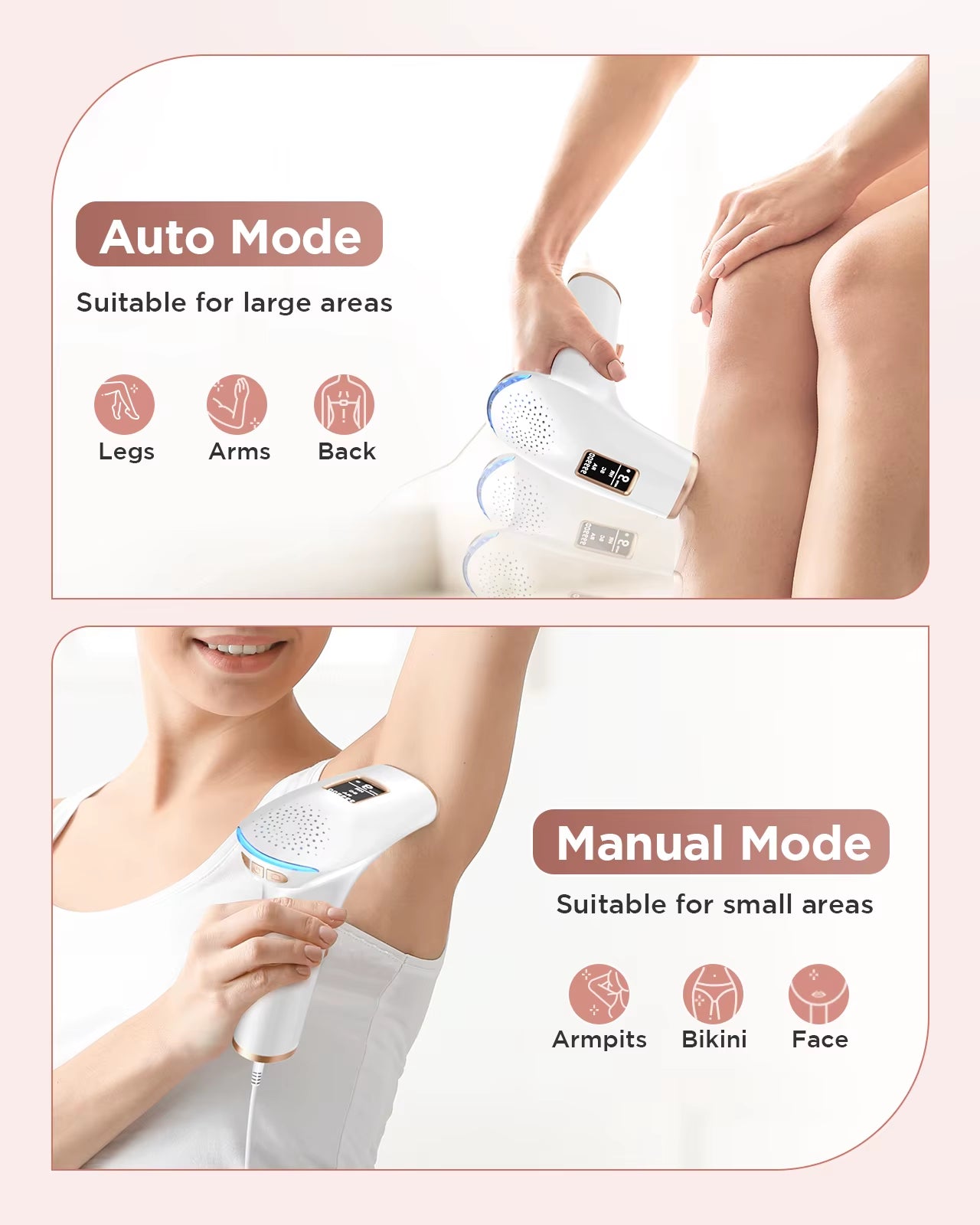 3-In-1 Laser Epilator Painless IPL Hair Removal for Women Bikini Legs Arms Laser Hair Remover 999900 Flash Permanent Depilato