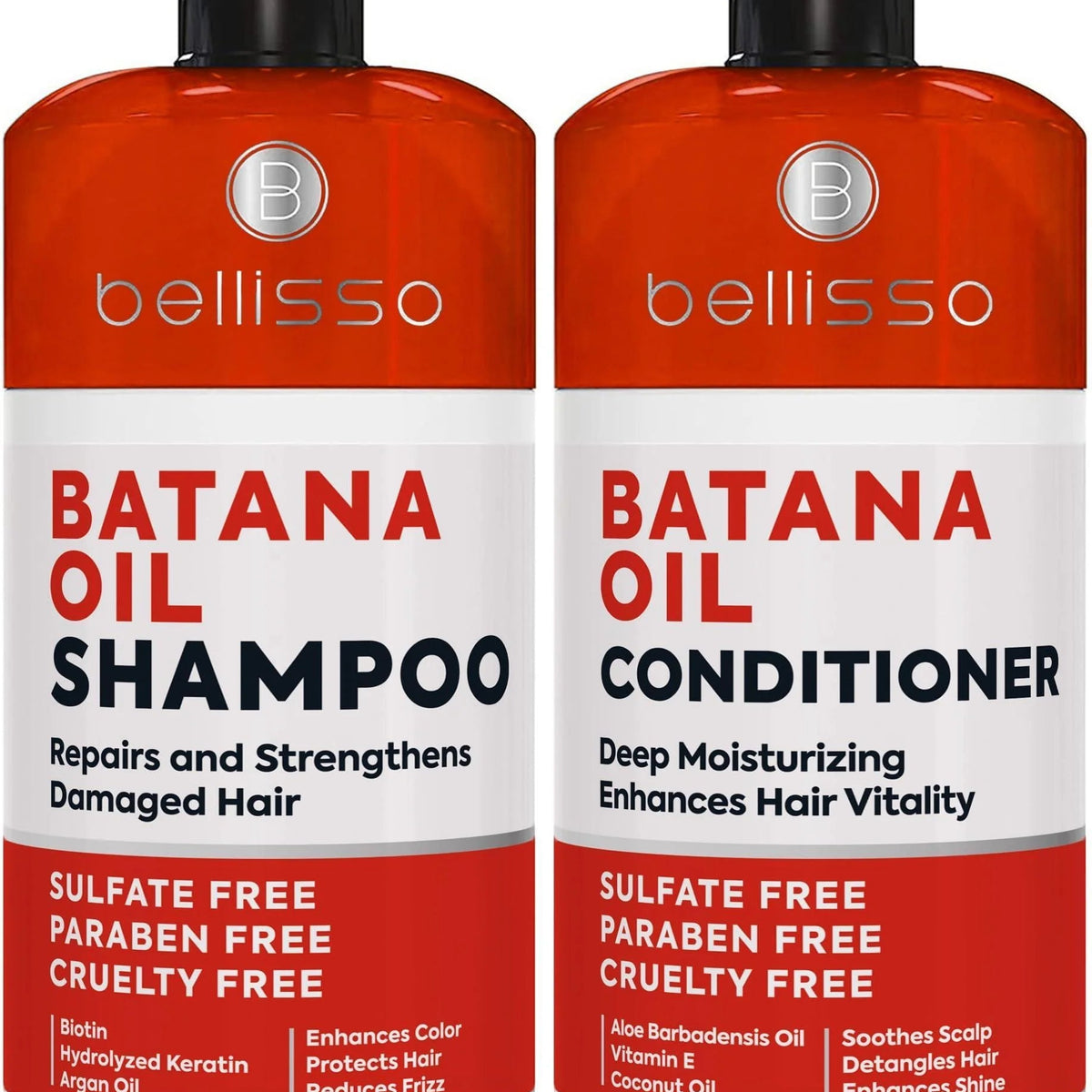 Batana Oil Shampoo and Conditioner Set Thickening Hair Products for Women And