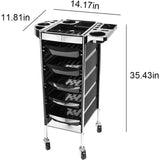 Salon Trolley Cart with Wheels, 5 Drawers, Hair Cart Rolling Storage Organizer Barber Station, Salon Cart for Hair Stylist