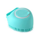 Pet Dog Shampoo Brush 2.7Oz 80Ml Cat Massage Comb Grooming Scrubber for Bathing Short Hair Soft Silicone Rubber