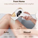 Laser Hair Removal IPL 3-In-1 Effective Hair Removal Device 9 Levels 999,900 Light Pulses Women Men Full Body Treatment Home Use