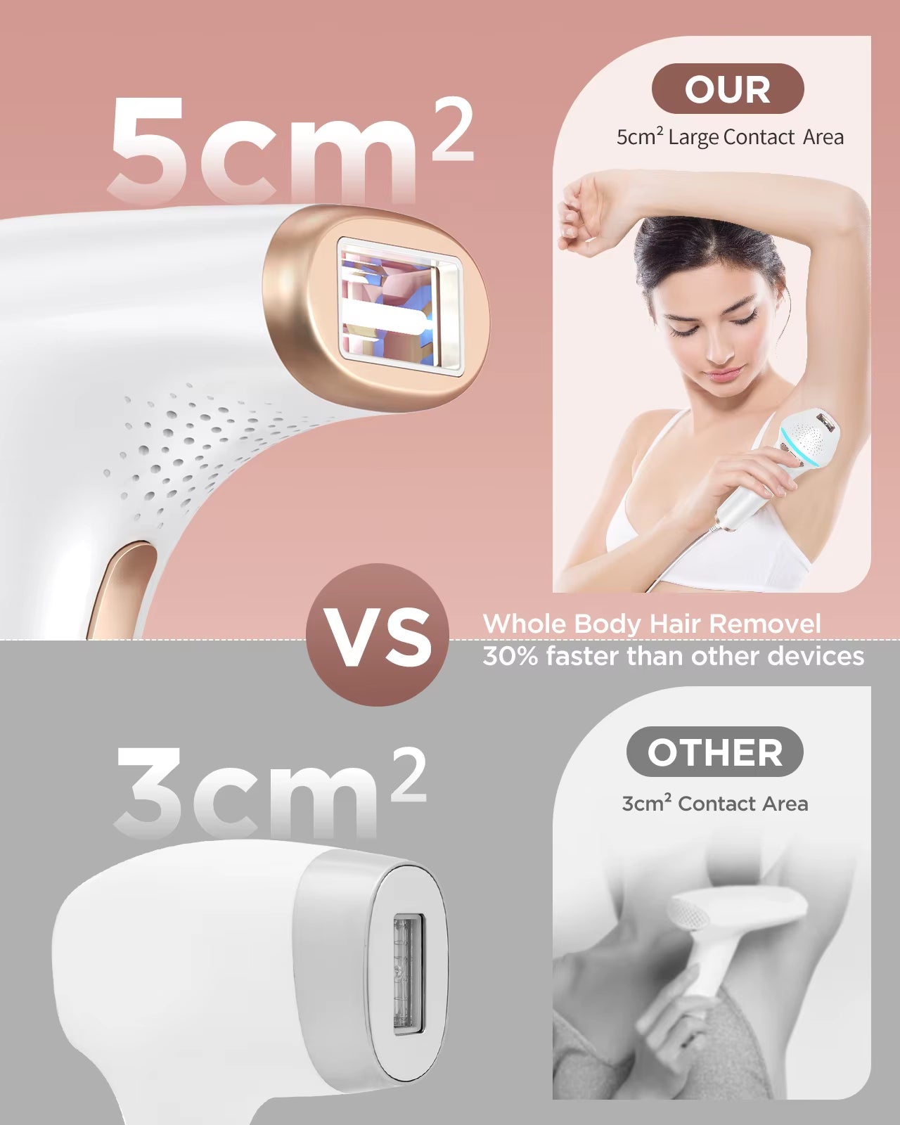 3-In-1 Laser Epilator Painless IPL Hair Removal for Women Bikini Legs Arms Laser Hair Remover 999900 Flash Permanent Depilato