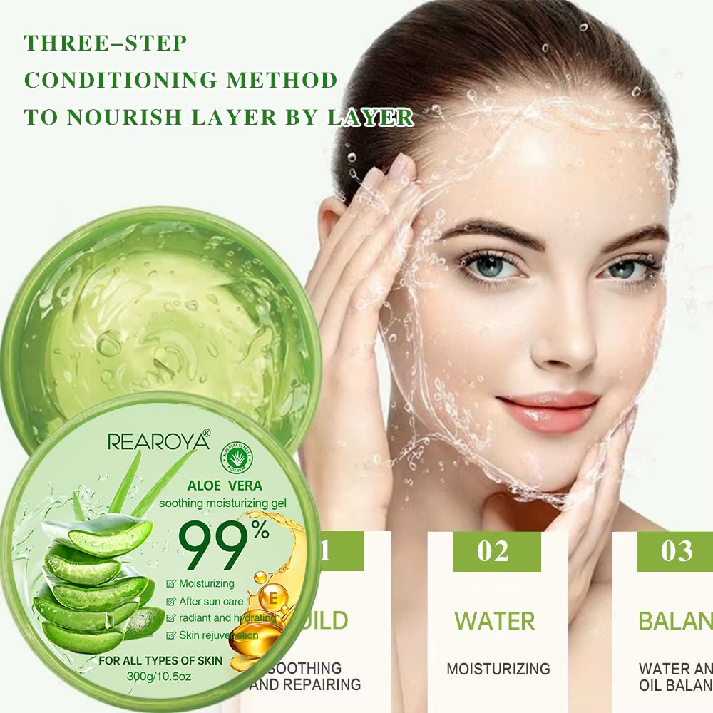 Products Face Moisturizing Aloe Vera Gel Cream Acne Treatment Face Cream Sun after Repair Sleeping Mask Face Care Skin Care Tool