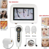 5 Inch Skin Analyzer Skin Hair Scalp Detector Dermoscopy Tester Analyser for Diagnosis Skin Care Tools with 2 Lens Rechargeable