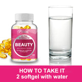 Ultra Strength Beauty Capsules - Whitening Skin Care, Replenishing Hair, Skin and Nails - 120 Capsules