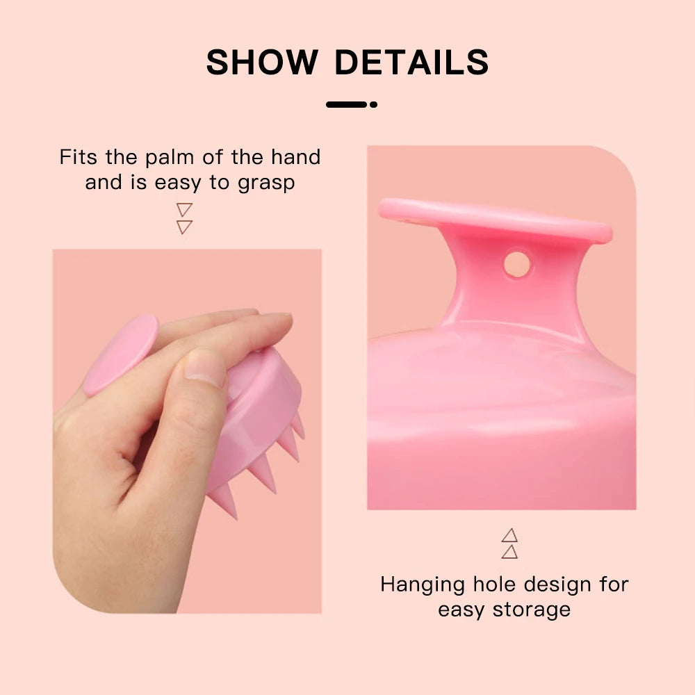 Silicone Head Scalp Massage Comb Hair Washing Brush Soft Scalp Massager for Hair Growth Shampoo Brush Shower Comb Hair Care