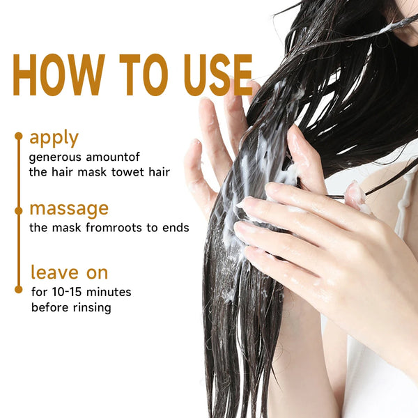 Keratin Hair Mask Professional Deep Nourishing Hair Care Repair Damaged Hair Restore Shine Suitable For All Hair Types hair care