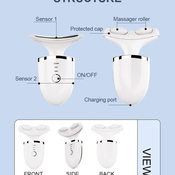 Portable Neck Face Beauty Device Multi-functional Skin Beauty Care Lifting Massage Skin Tightening Device Face Massager