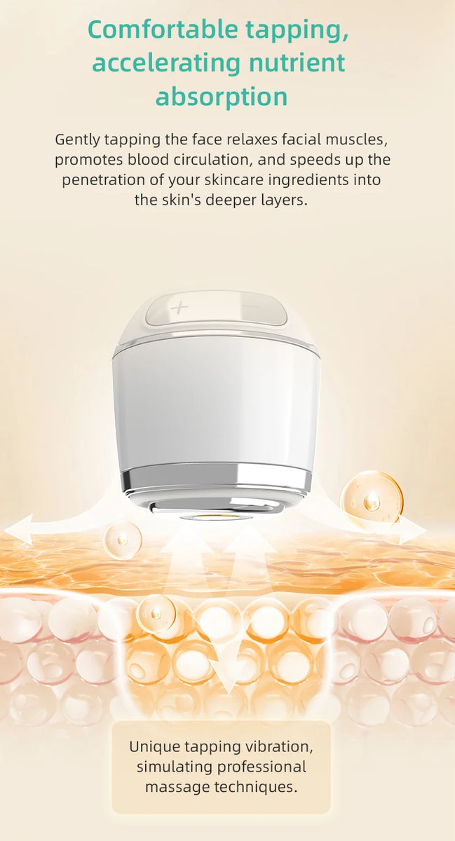 KiCA Skincare Device Face Lifting Tighten Skin Rejuvenation Gentle Warm Compress Ion Therapy Enhanced Cleansing Tool