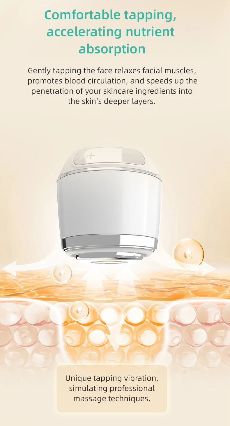 KiCA Skincare Device Face Lifting Tighten Skin Rejuvenation Gentle Warm Compress Ion Therapy Enhanced Cleansing Tool