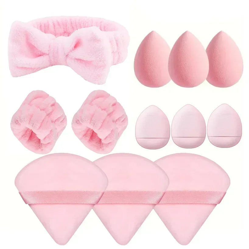 Makeup Blenders with Hair & Wrist Band Set
