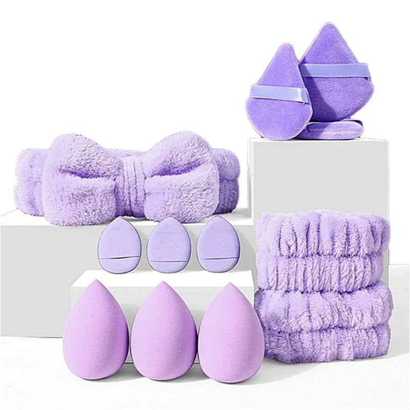 Makeup Blenders with Hair & Wrist Band Set