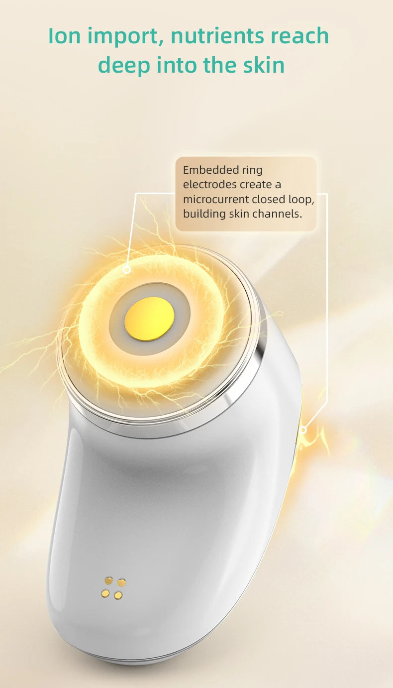 KiCA Skincare Device Face Lifting Tighten Skin Rejuvenation Gentle Warm Compress Ion Therapy Enhanced Cleansing Tool