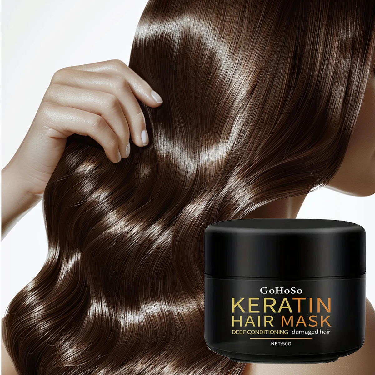 ENVISHA Keratin Hair Mask Professional Deep Nourishing Hair Care Repair Damaged Hair Restore Shine Suitable For All Hair Types