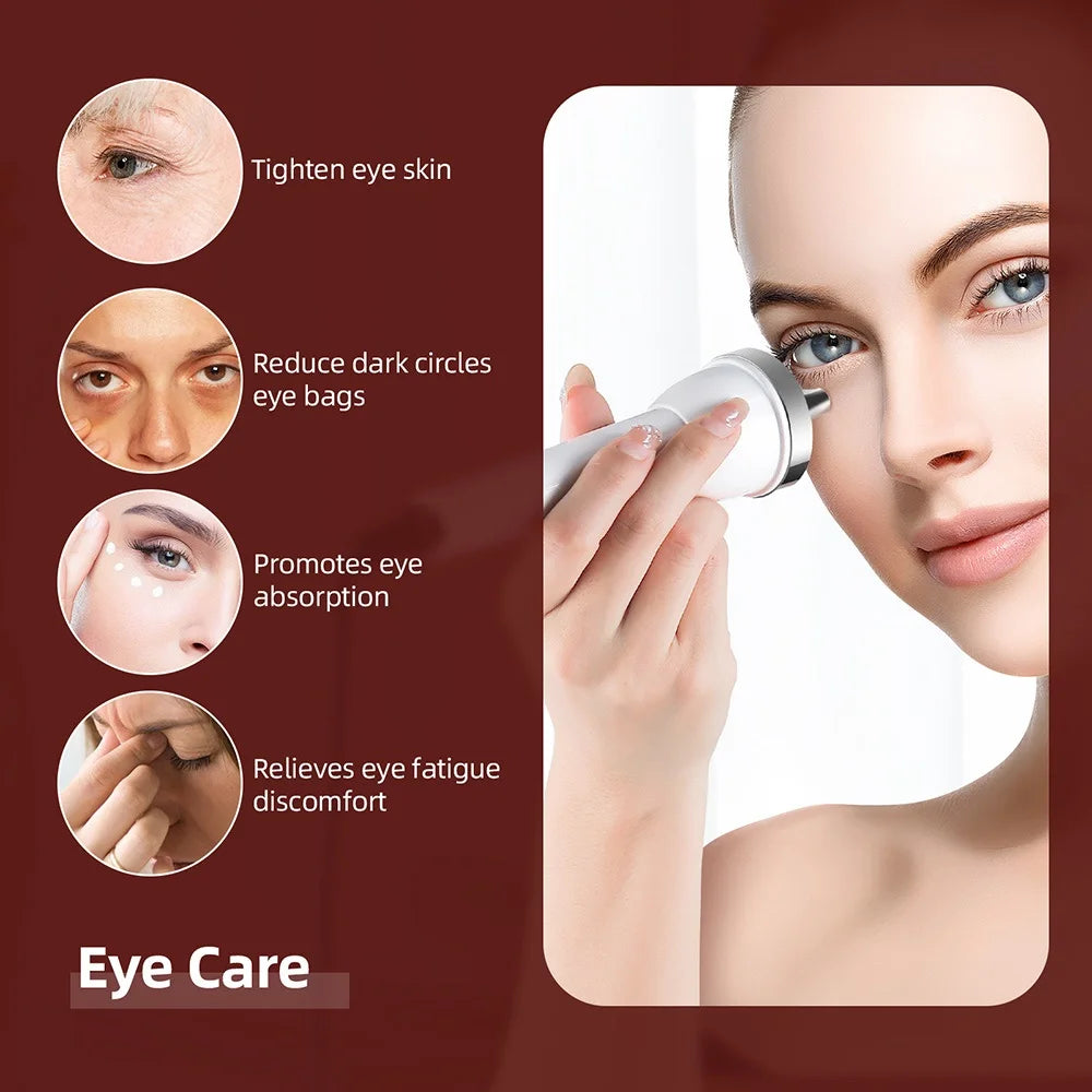 Ultrasound Skin Care Beauty Machine Skin Anti Aging High Frequency Face Eye Massager Ultrasonic Beauty Women SPA Device