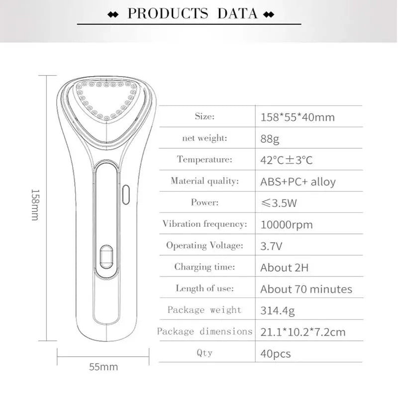 Multifunction Home Use Anti Aging Device Facials Skincare Tightening Machine Premium Face Massager for Smooth Skin Elasticity