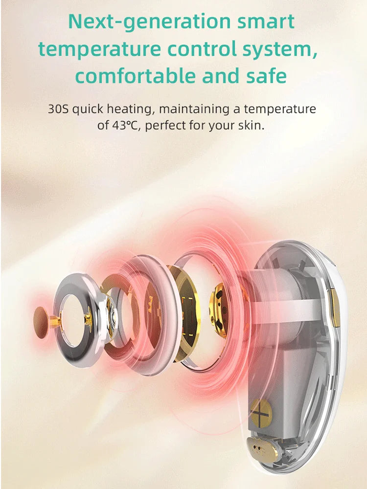 KiCA Skincare Device Face Lifting Tighten Skin Rejuvenation Gentle Warm Compress Ion Therapy Enhanced Cleansing Tool