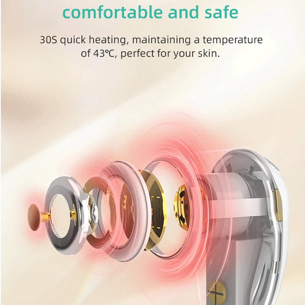 KiCA Skincare Device Face Lifting Tighten Skin Rejuvenation Gentle Warm Compress Ion Therapy Enhanced Cleansing Tool
