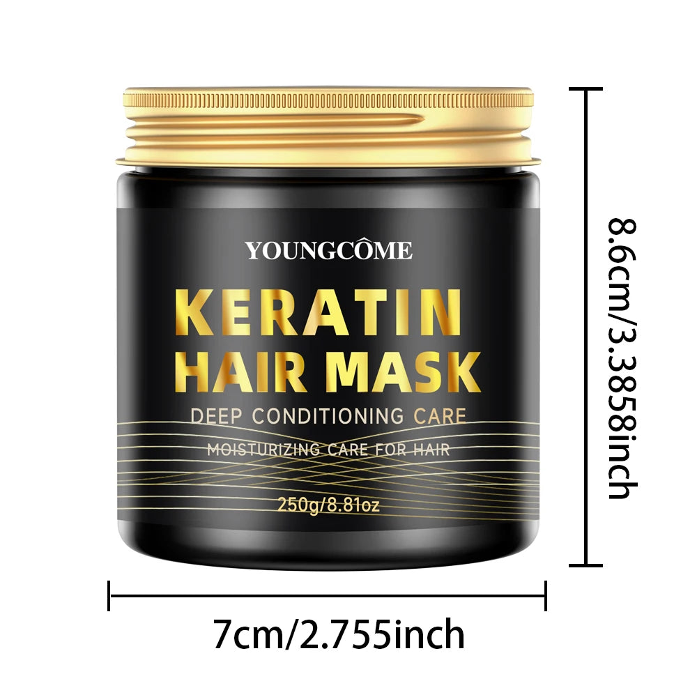 Keratin Hair Mask Professional Deep Nourishing Hair Care Repair Damaged Hair Restore Shine Suitable For All Hair Types hair care