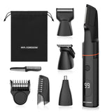 4 in 1 Body Hair Shaver Kits for Men Nose/Beard Hair Trimmer Electric IPX6 Waterproof Groin Pubic Hair Shaver for Man