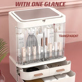 All-In-One Organizer with Led Mirror for Makeup Skincare & Accessories