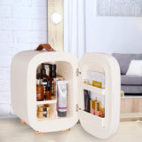 Mini Fridge, Professional Compact Fridge for Skincare, Mini Cosmetics, Makeup, 5 Liter (Cream White, 5L)
