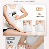 Laser Hair Removal IPL 3-In-1 Effective Hair Removal Device 9 Levels 999,900 Light Pulses Women Men Full Body Treatment Home Use