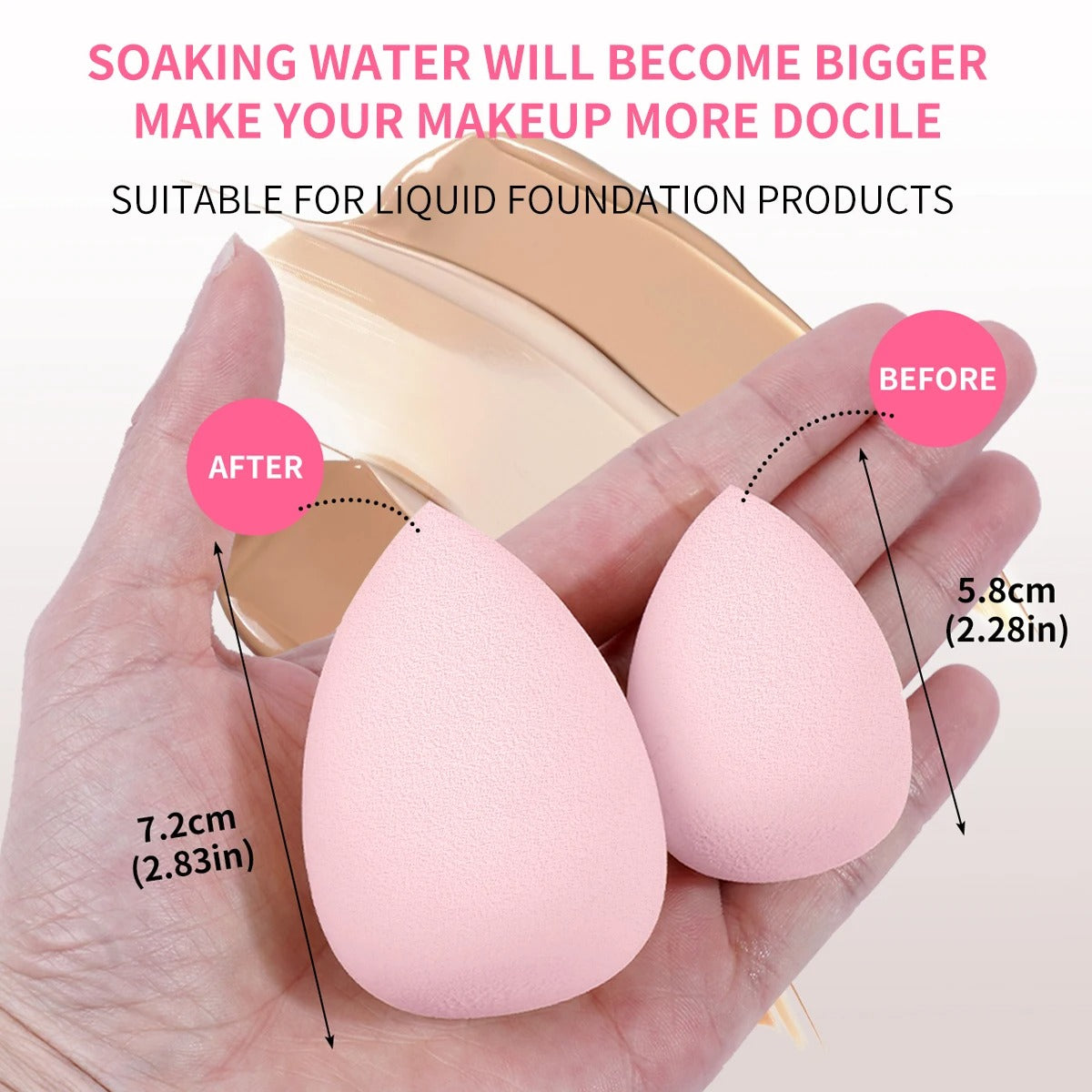 Makeup Blenders with Hair & Wrist Band Set