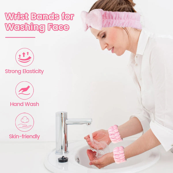 Makeup Blenders with Hair & Wrist Band Set